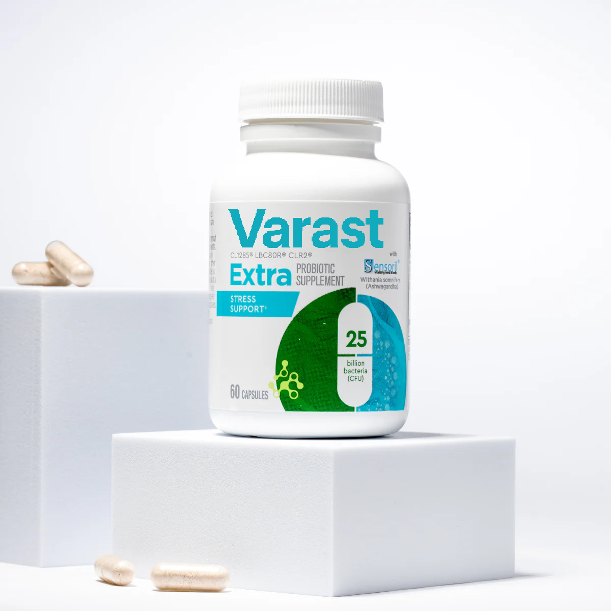 Varast Stress Support Probiotic Capsules with Sensoril®