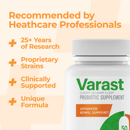 Varast Advanced Bowel Support Probiotic Capsules
