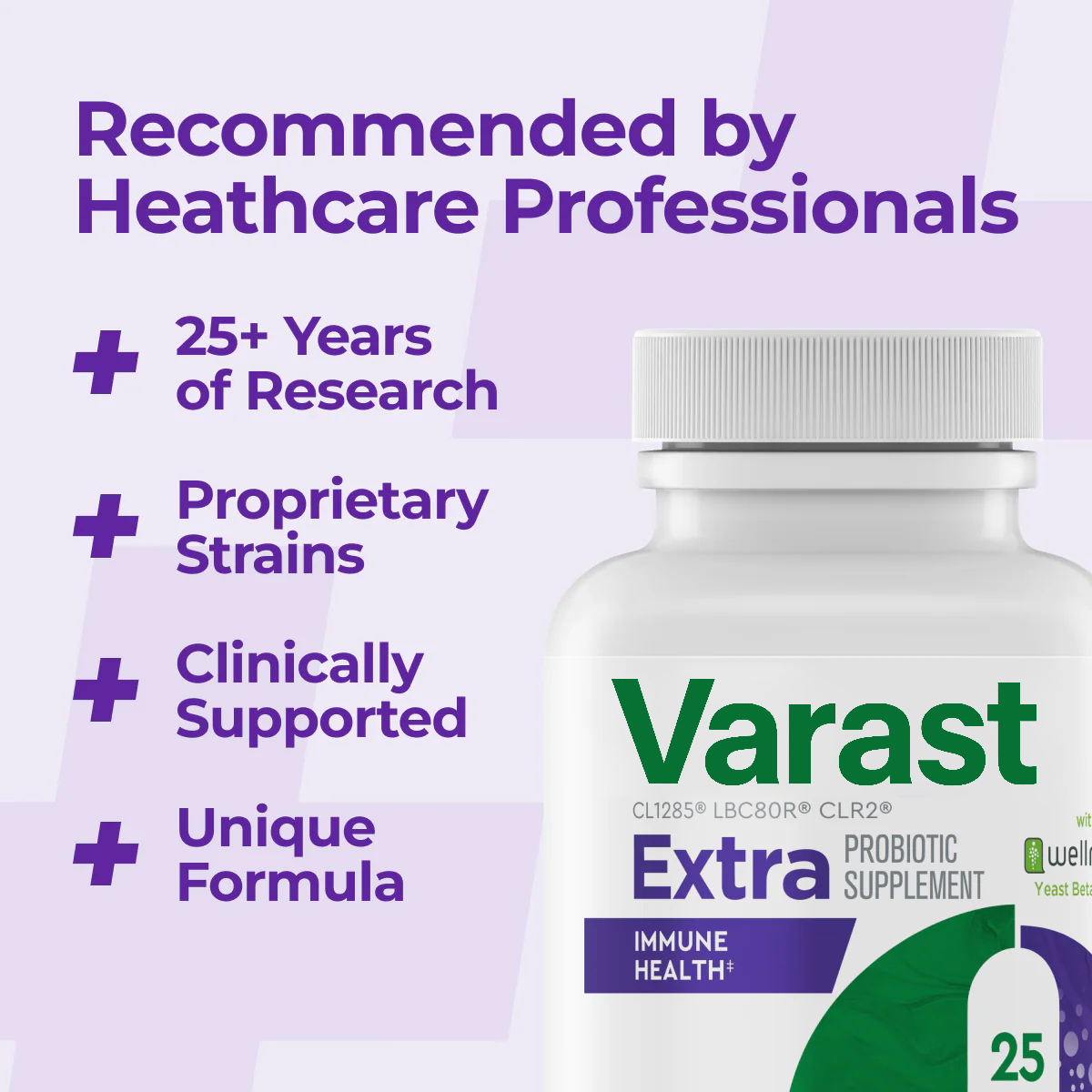 Varast Immune Support Probiotic Capsules with Wellmune®
