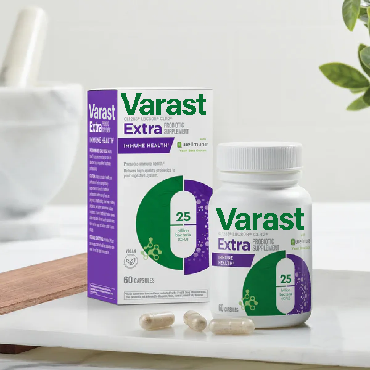 Varast Immune Support Probiotic Capsules with Wellmune®