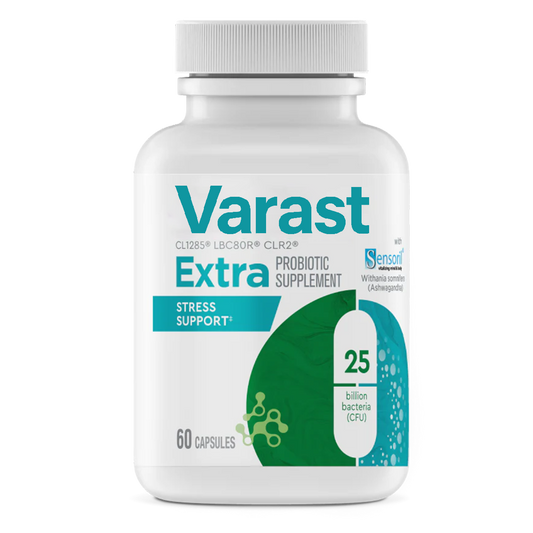 Varast Stress Support Probiotic Capsules with Sensoril®